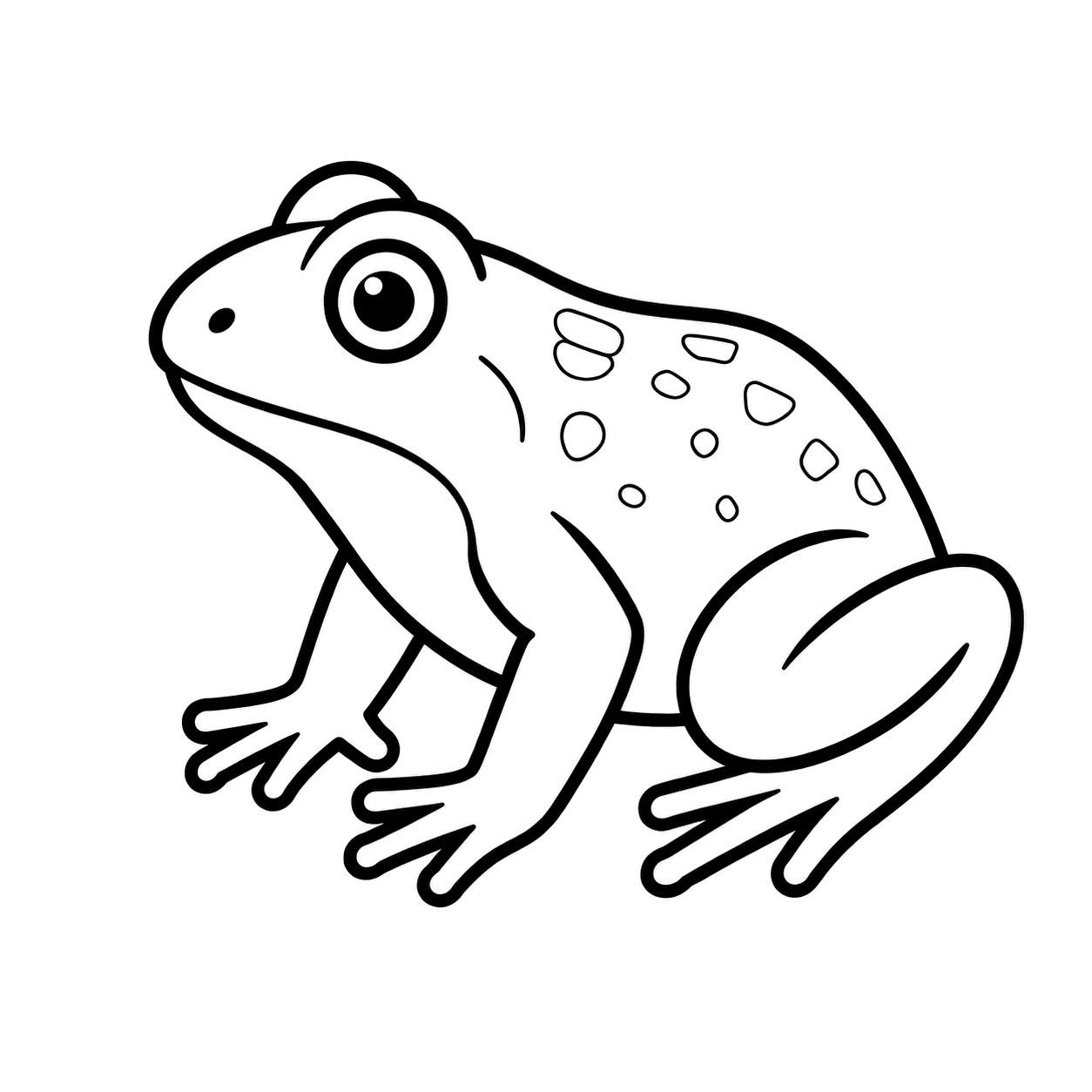 カエルのぬりえ用線画（爬虫類・両生類のイラスト・ぬり絵16枚）