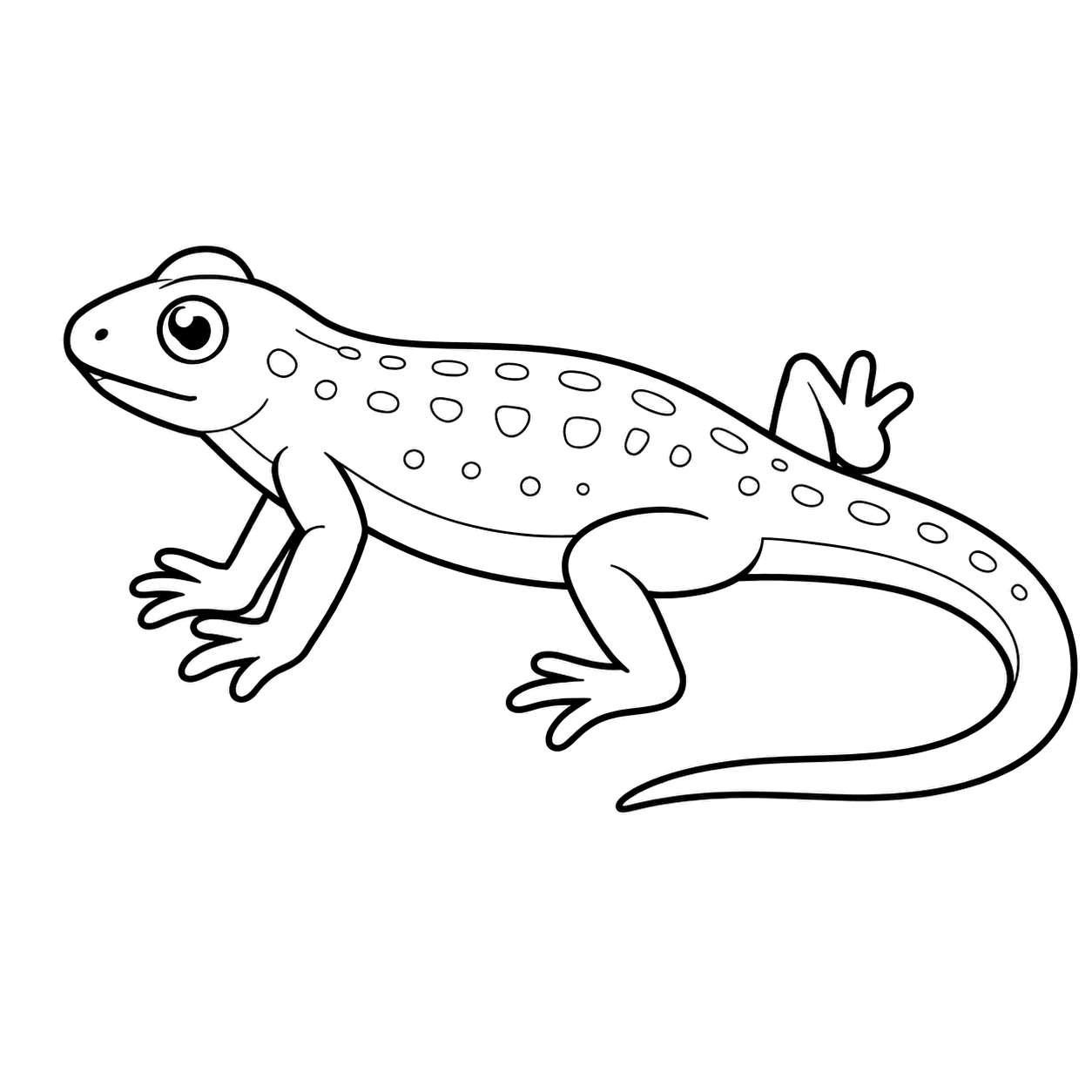 トカゲのぬりえ用線画