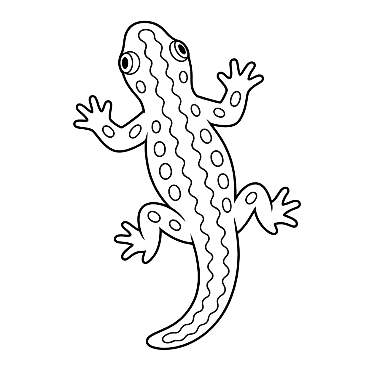 イモリのぬりえ用線画