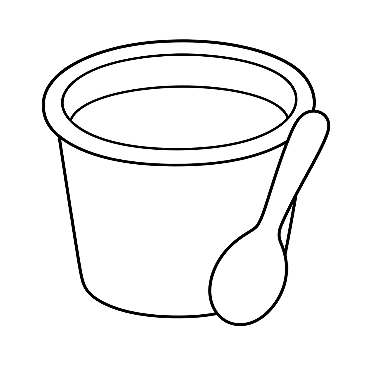 ヨーグルトのぬり絵用線画