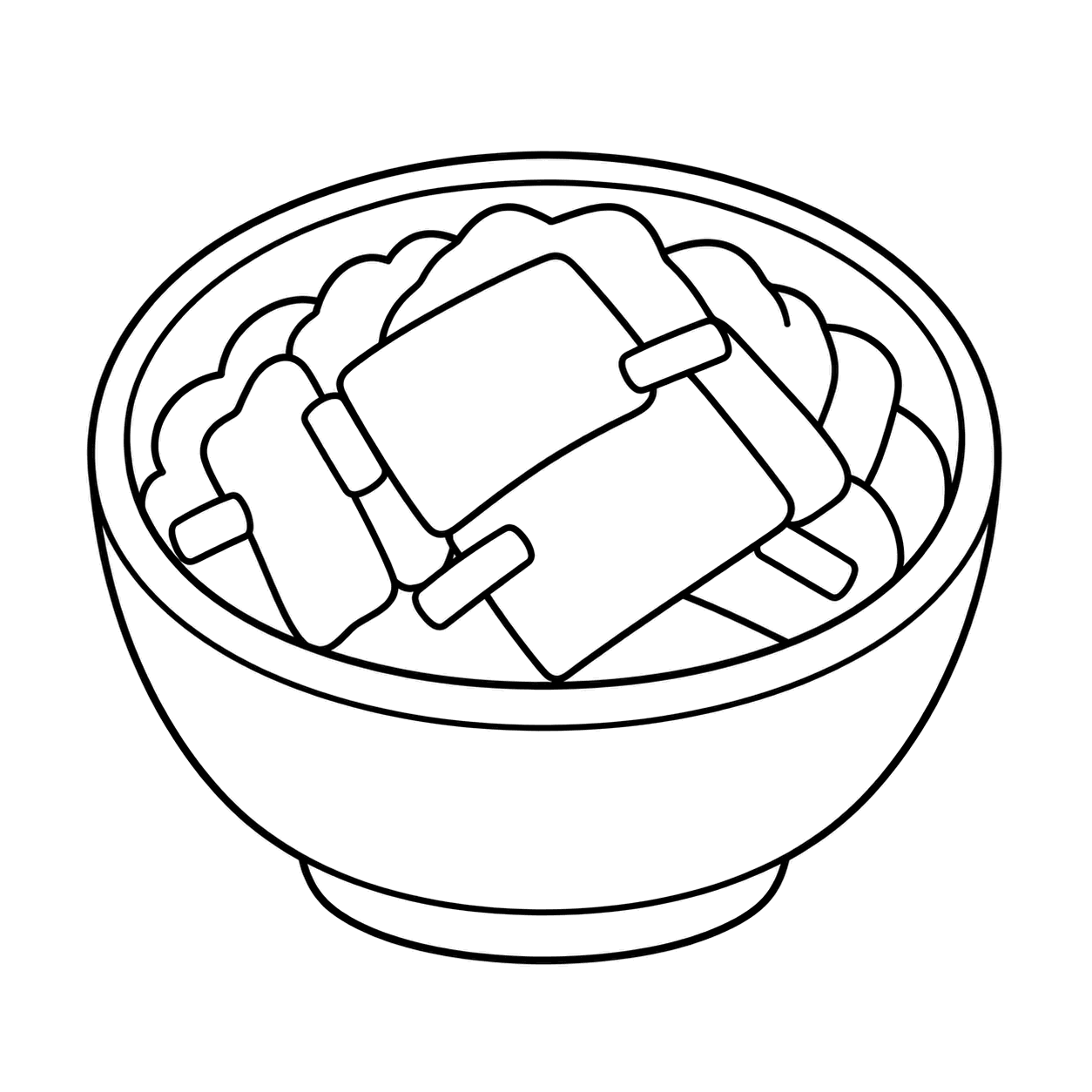 キムチのぬりえ用線画