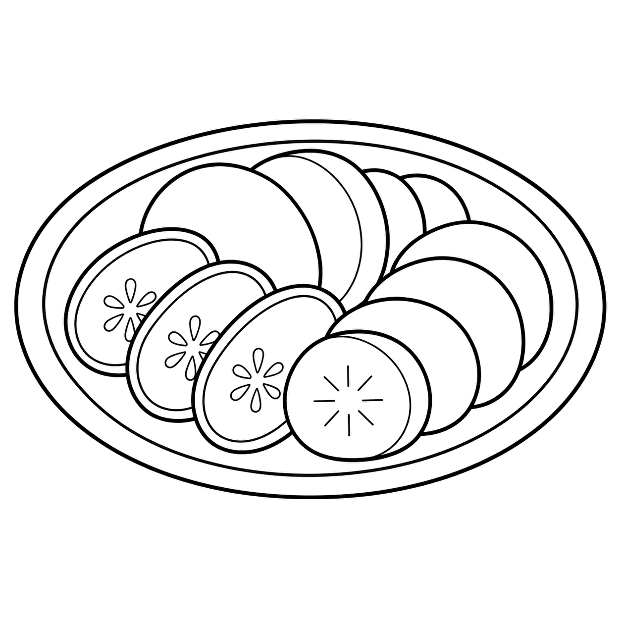 ぬか漬けのぬり絵用線画