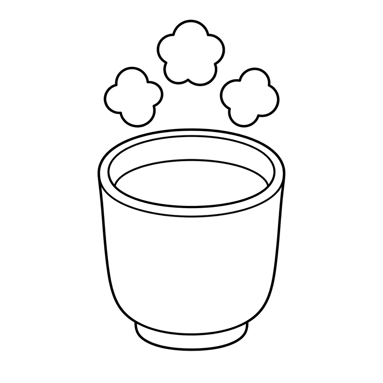 甘酒のぬりえ用線画
