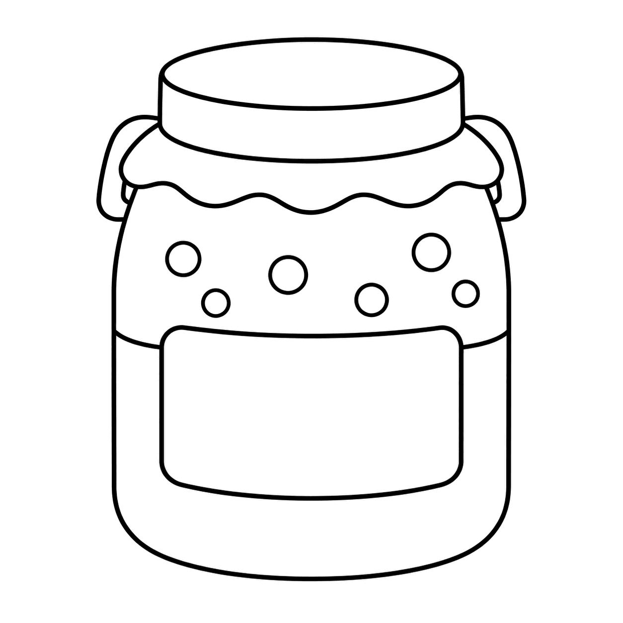 発酵瓶のぬり絵用線画