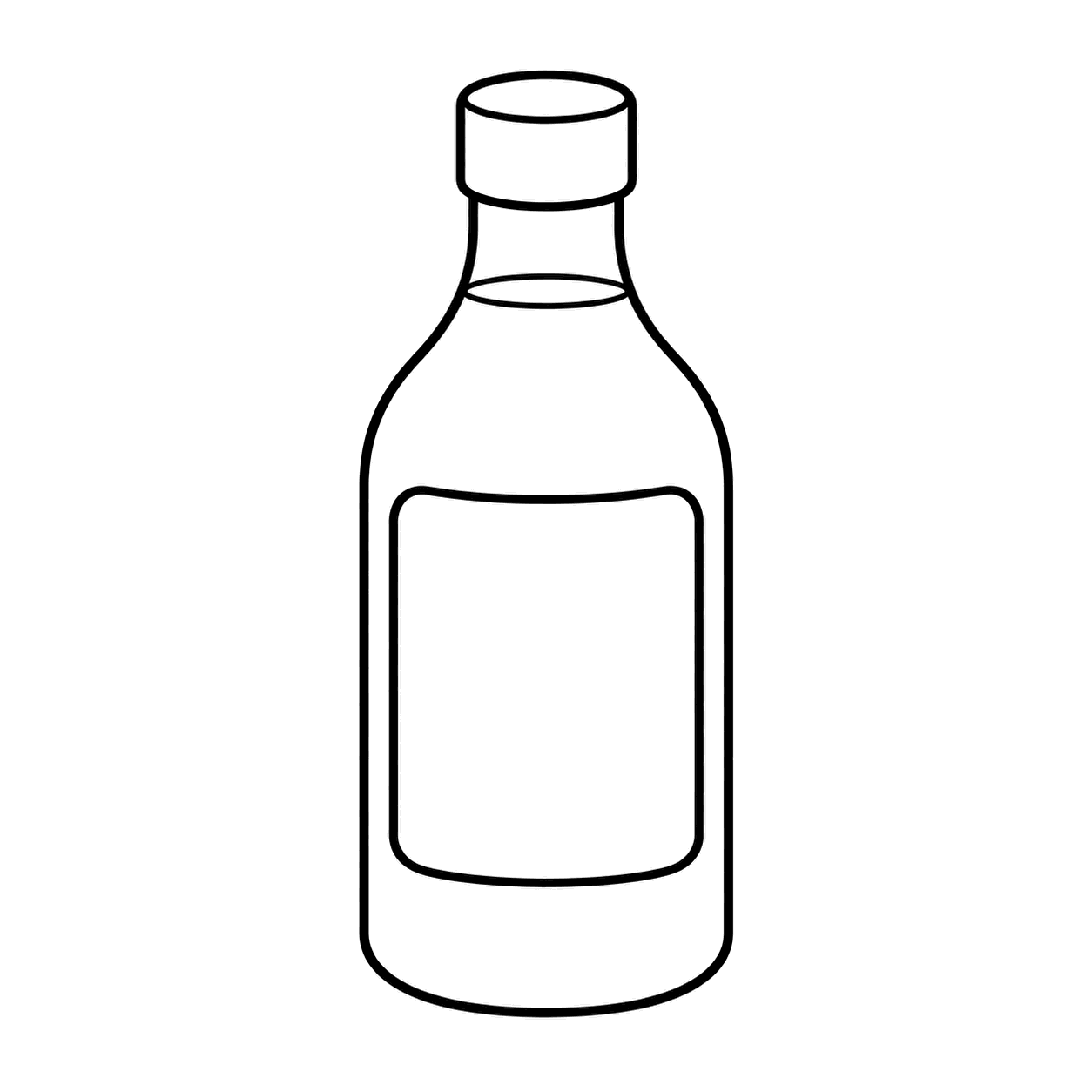 酢の瓶のぬり絵用線画