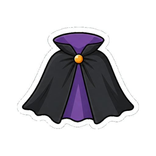 文字がない黒と紫の仮装マントアイコン