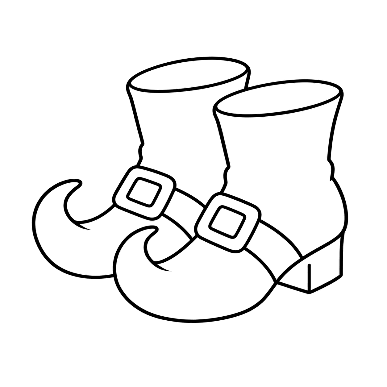 とがり靴のぬりえ用線画