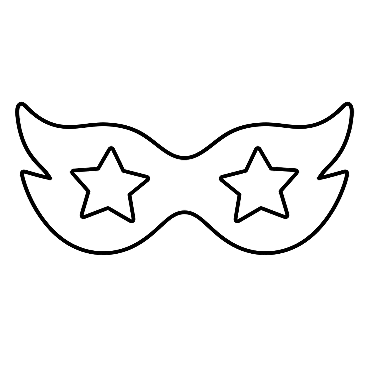 仮装マスクのぬりえ用線画