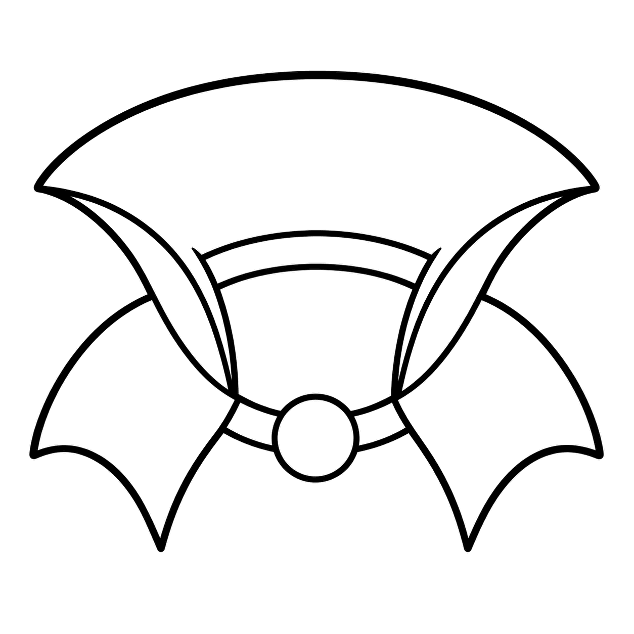 立ち襟のぬりえ用線画