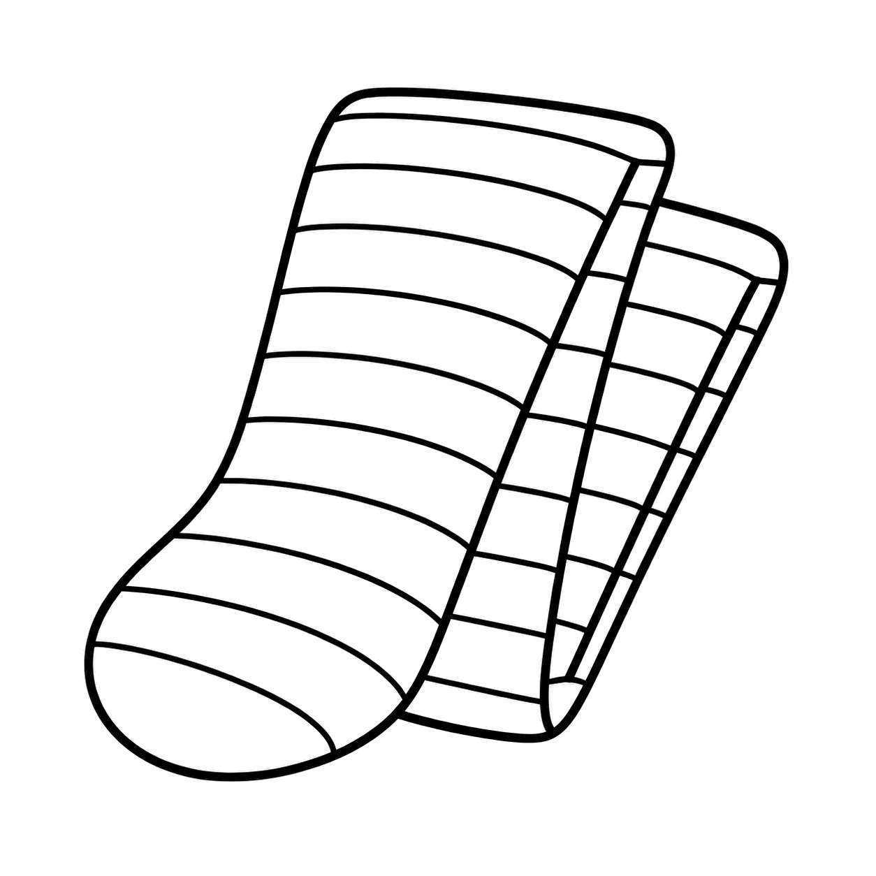 しましまタイツのぬりえ用線画