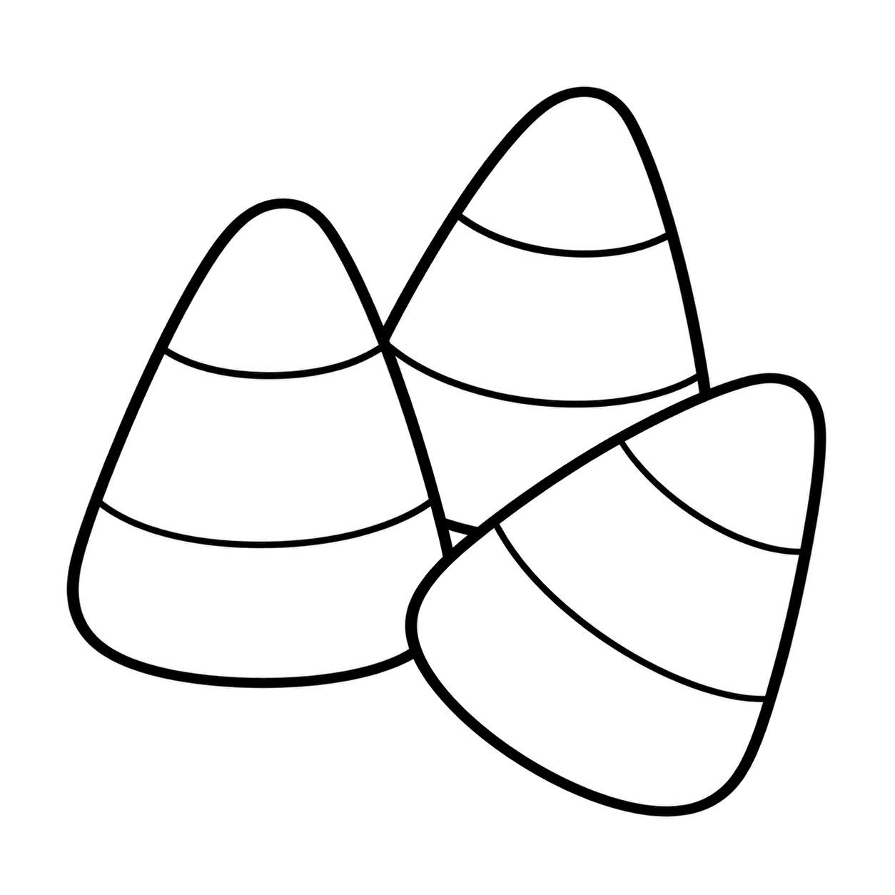 三色キャンディのぬりえ用線画