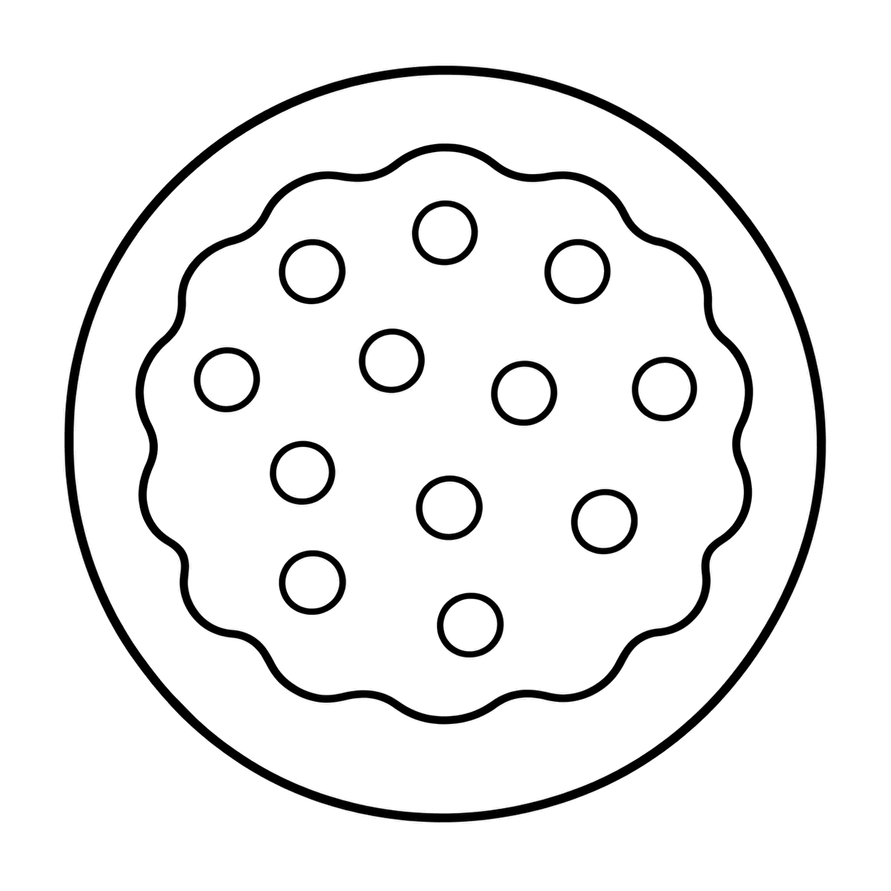 ハロウィンクッキーのぬりえ用線画