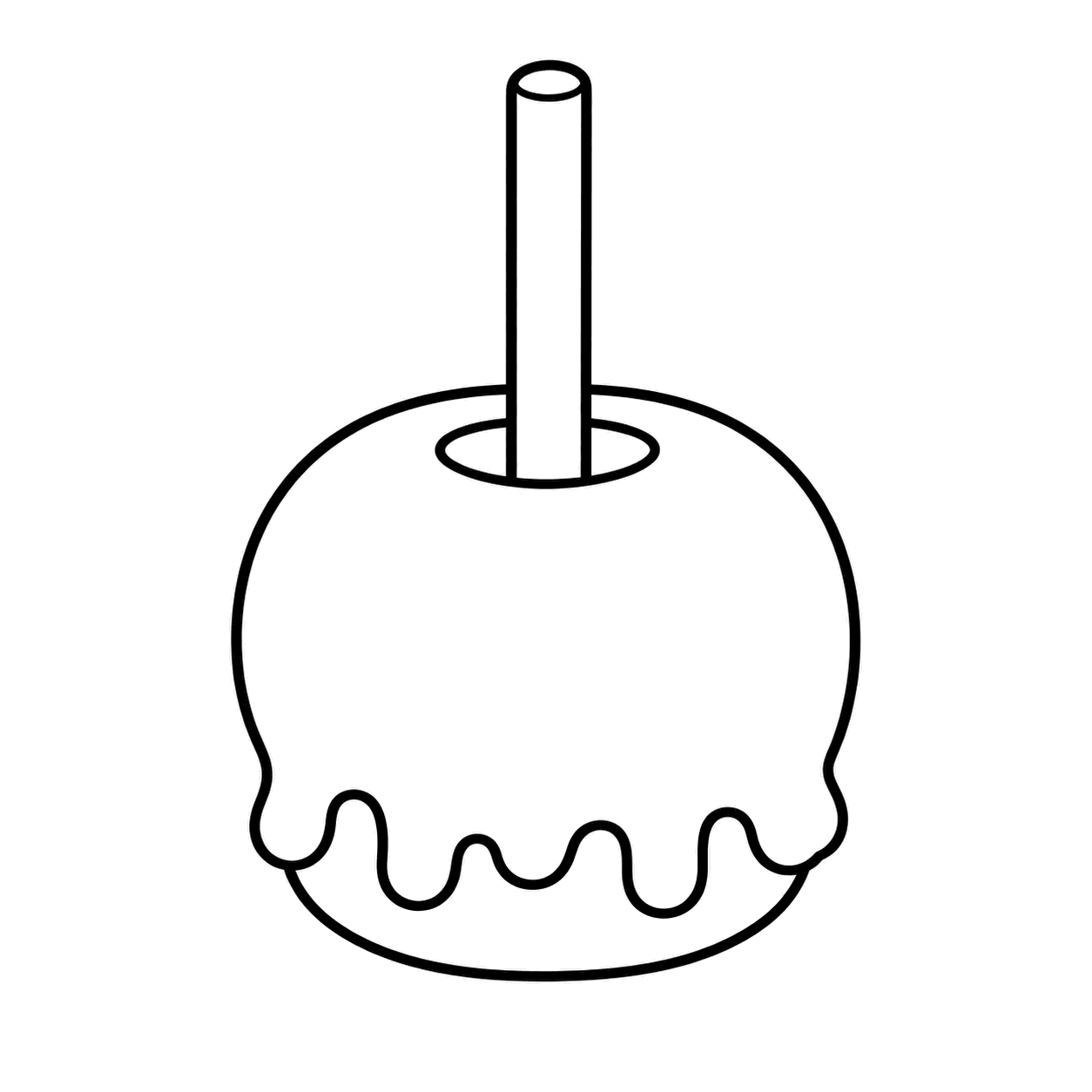キャラメルりんごのぬりえ用線画