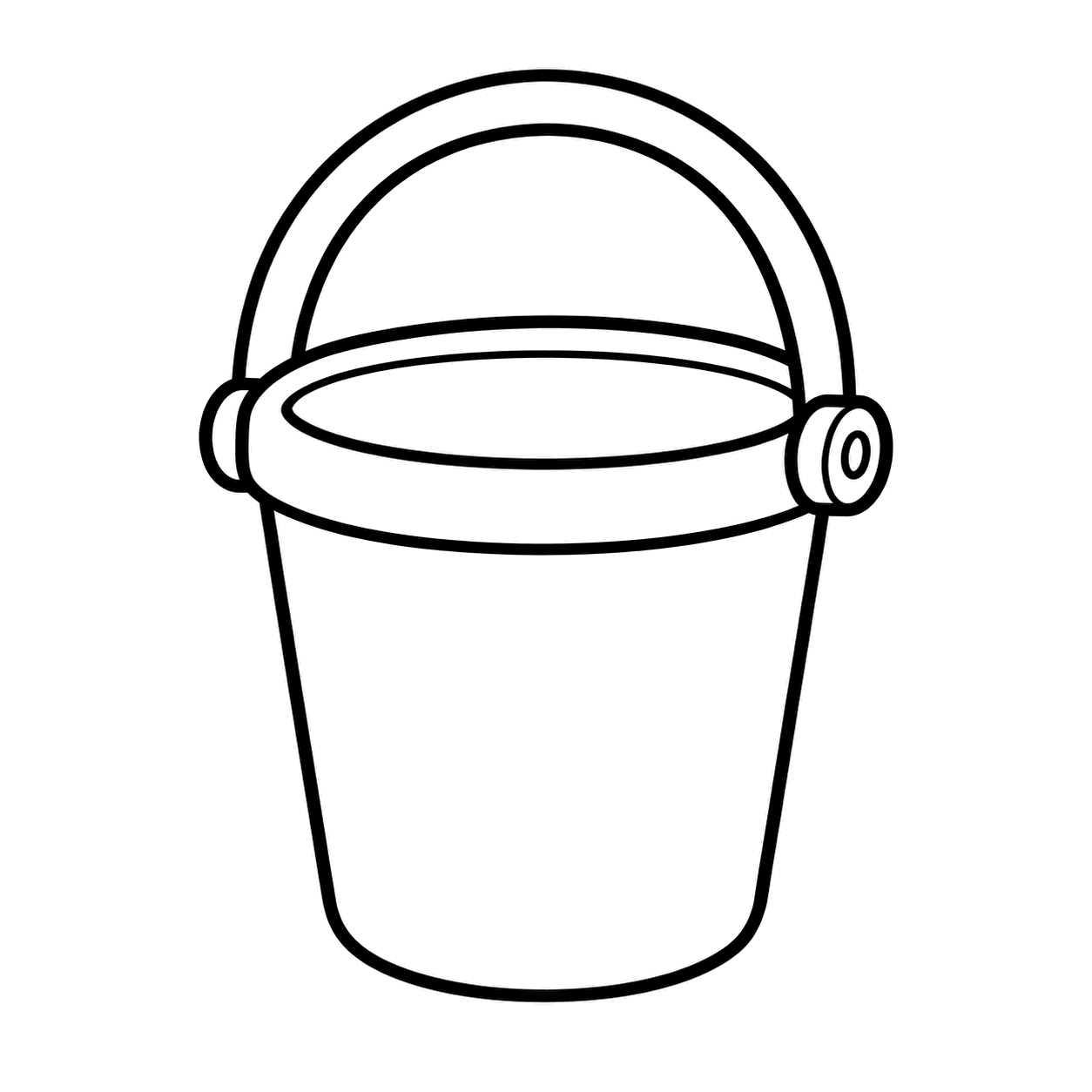 お菓子バケツのぬりえ用線画