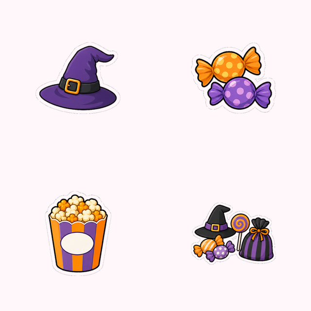ハロウィンアイコン24個セット 第2弾（仮装・お菓子編）の代表画像