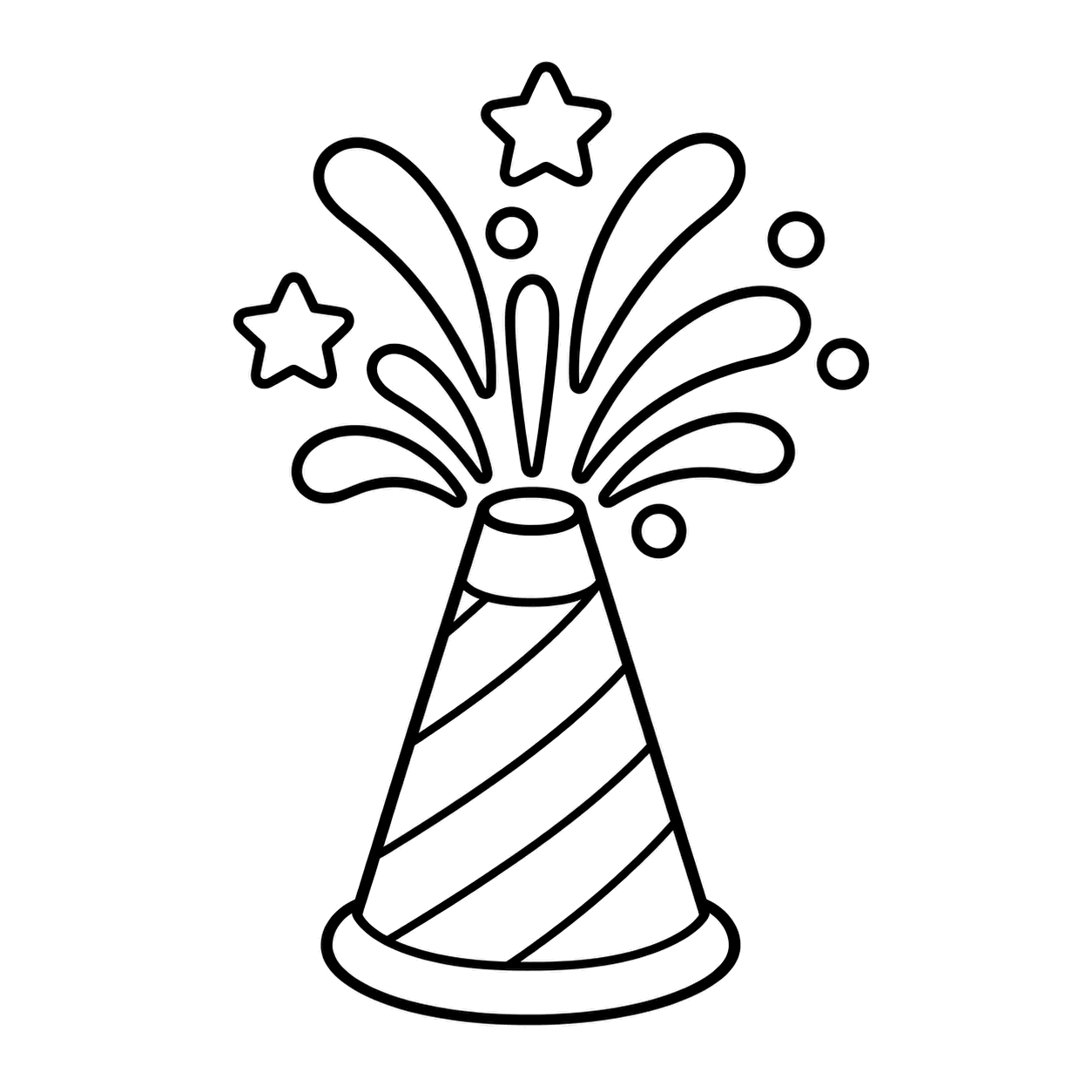 三角花火のぬりえ用線画