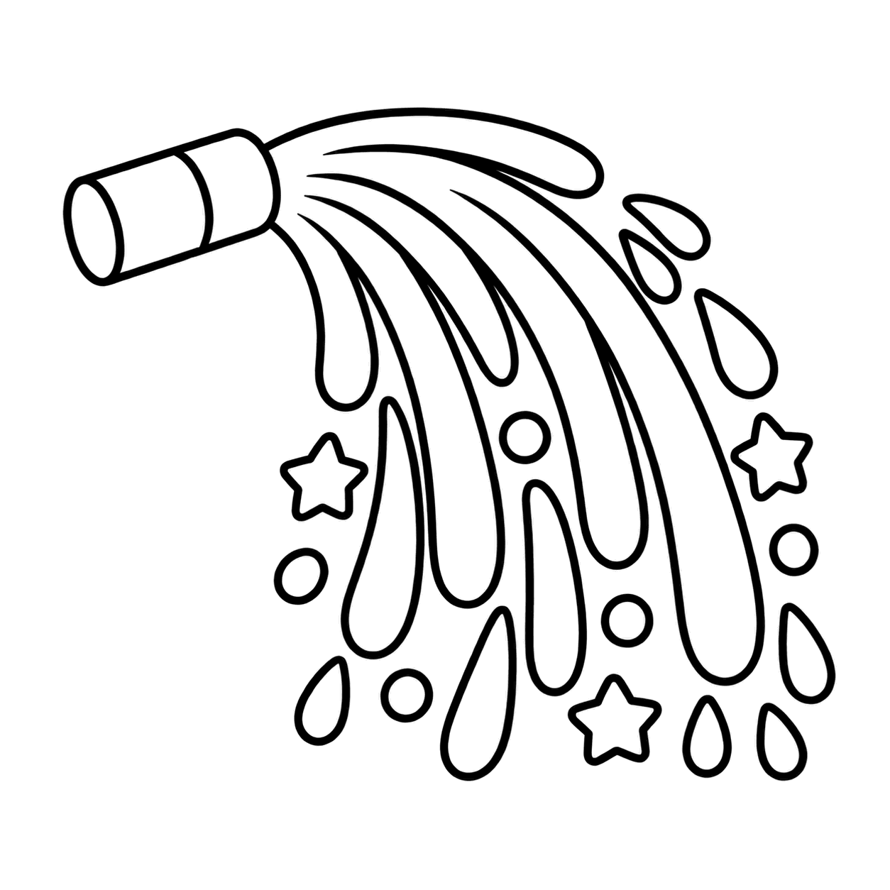 ナイアガラ花火のぬりえ用線画