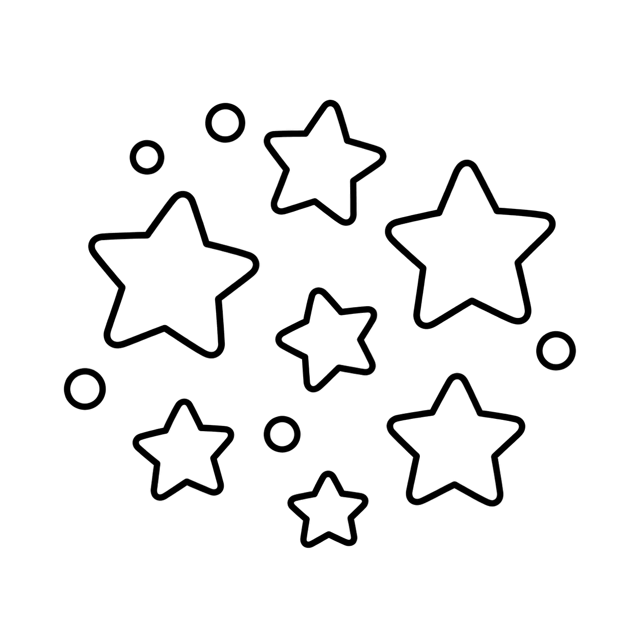 星空のぬり絵用線画