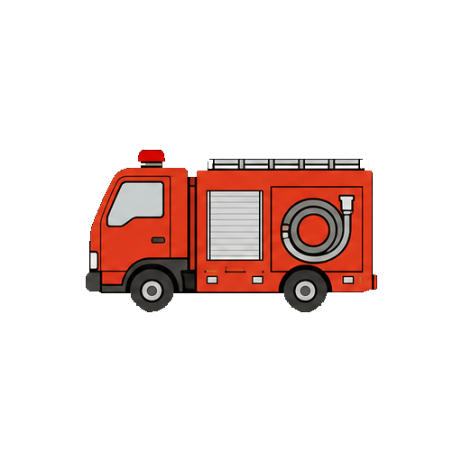 文字や数字がない消防車アイコン