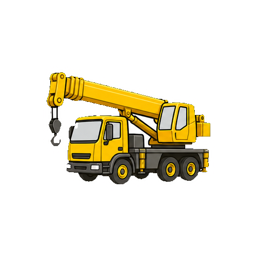 文字やロゴがないクレーン車アイコン