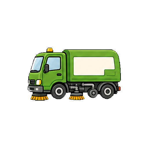 文字やロゴがない道路清掃車アイコン