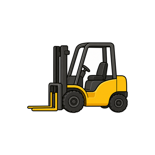 人や文字がないフォークリフトアイコン