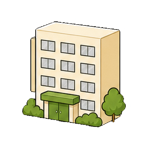 部屋番号や看板がないマンションのアイコン