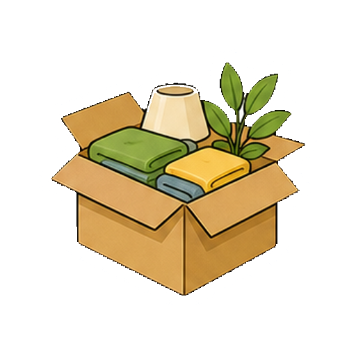 文字がない荷ほどき中の箱のアイコン