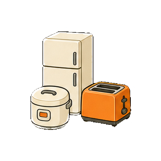 文字やロゴがない新生活家電のアイコン
