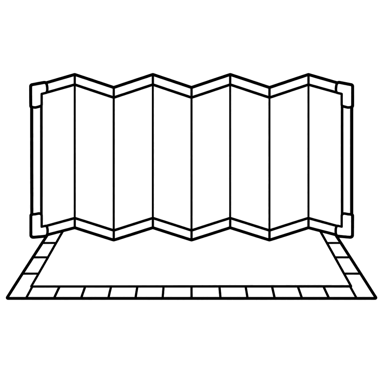 金屏風のぬり絵用線画