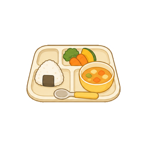 文字や顔がない給食トレーアイコン