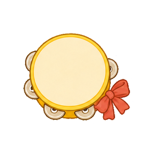文字やロゴがないタンバリンアイコン