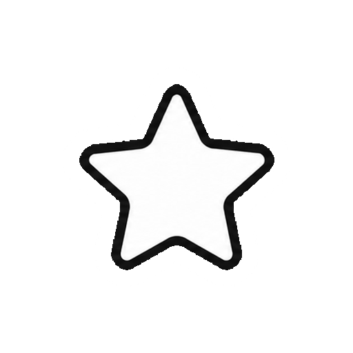 文字や数字がない丸みのある星の記号