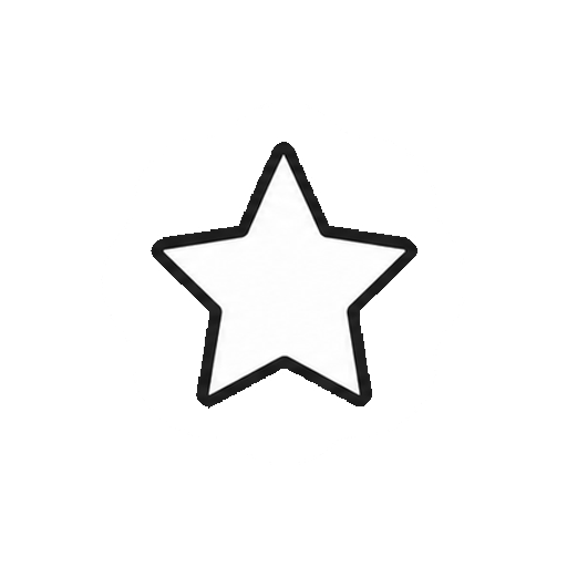 文字や数字がないステッカー風星の記号