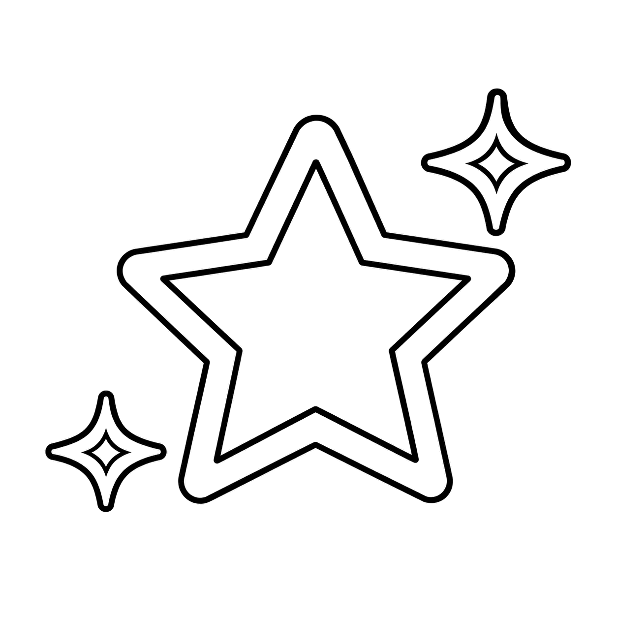きらめき星のぬりえ用線画