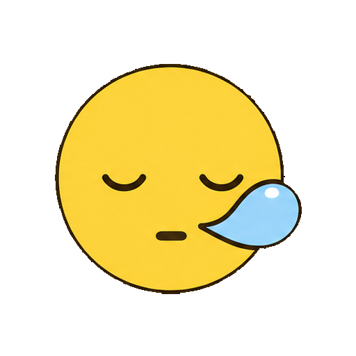 文字がない眠い丸顔アイコン