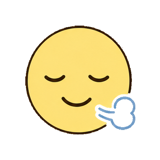 文字やロゴがない落ち着いた丸顔アイコン