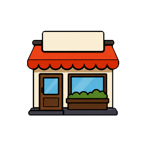 文字や店名がない店舗ひさしアイコン