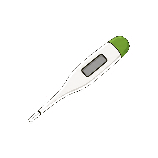 数字や文字がない体温計アイコン