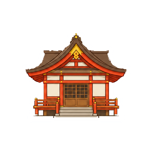 文字や看板がない神社の社殿アイコン
