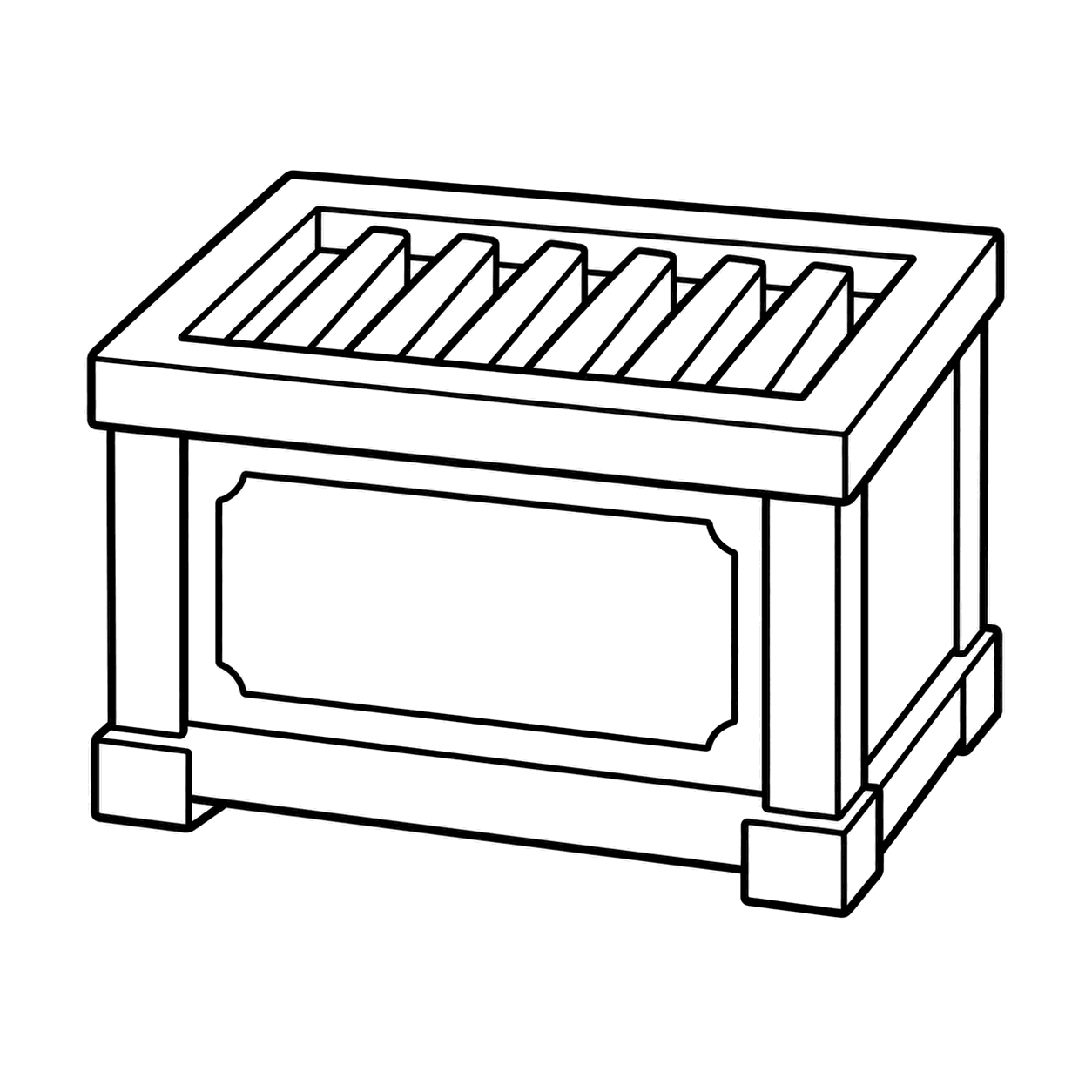 賽銭箱のぬりえ用線画