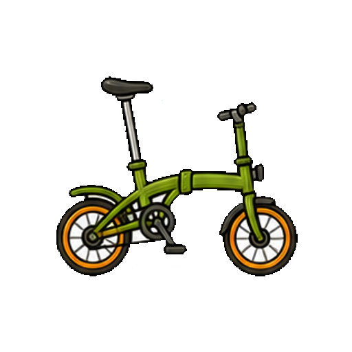 文字やロゴがない折りたたみ自転車のアイコン