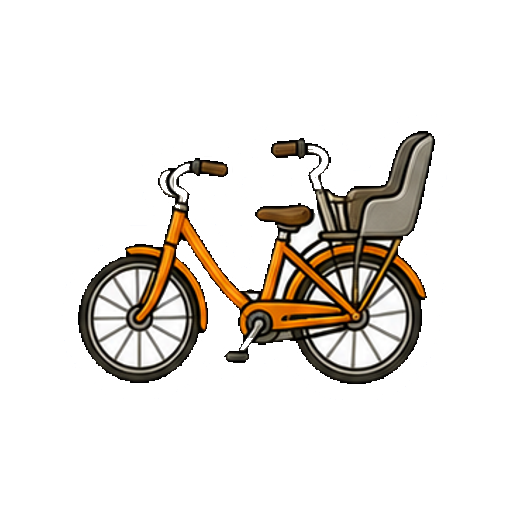 文字やロゴがない子供乗せ自転車のアイコン