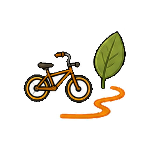 文字やロゴがない自転車通勤のアイコン