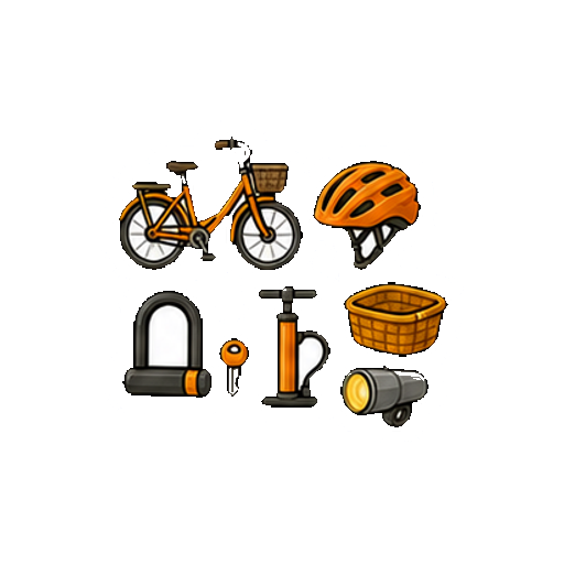 文字やロゴがない自転車セットのアイコン