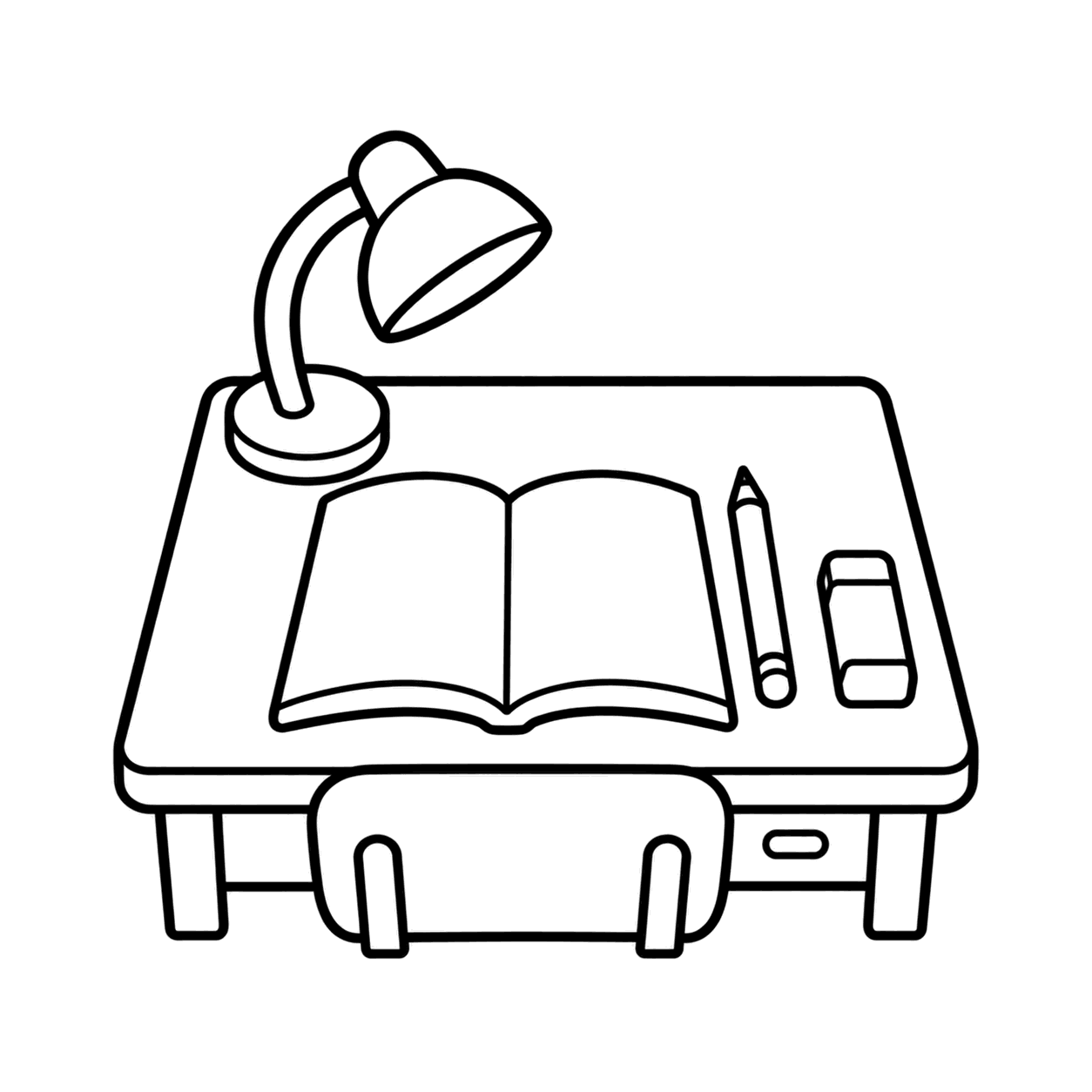 学習机のぬり絵用線画