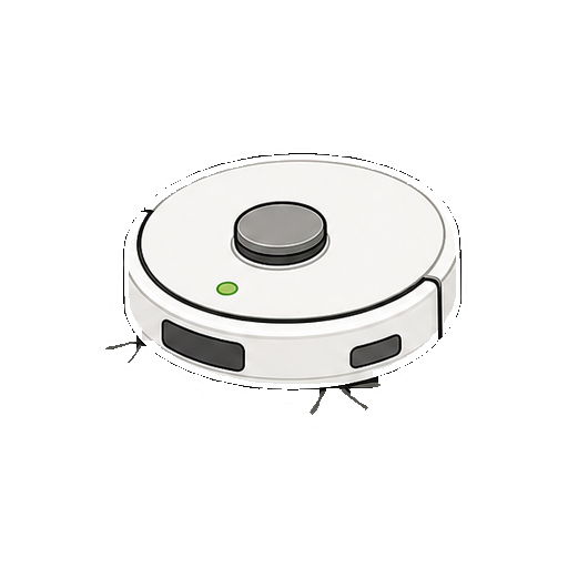 文字や顔がないロボット掃除機アイコン