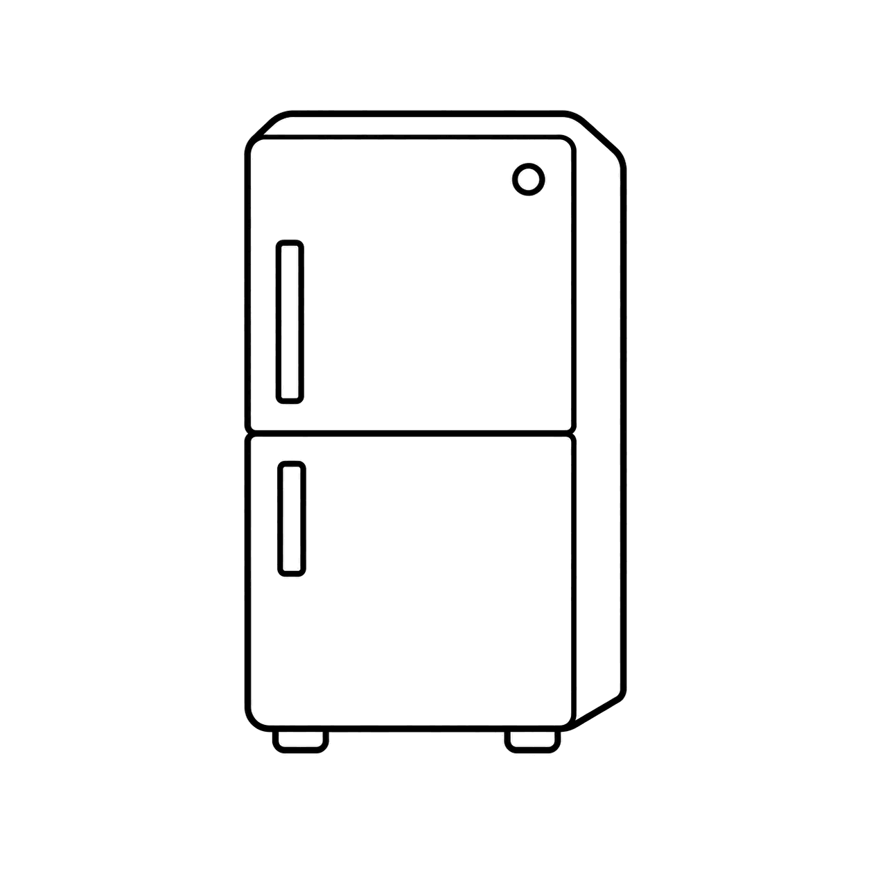 冷蔵庫のぬりえ用線画（家電のイラスト24個・ぬりえ21種類セット）