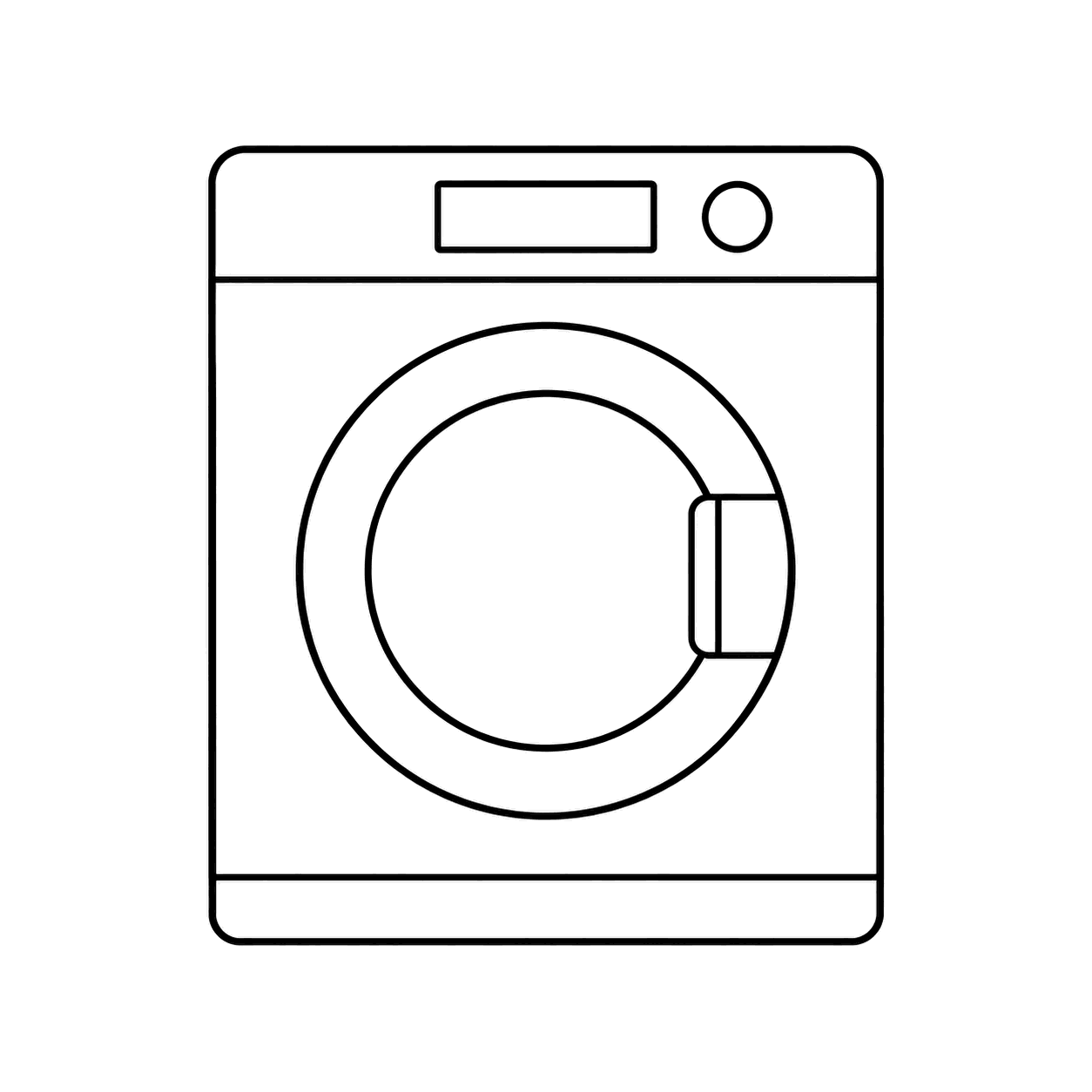 洗濯機のぬりえ用線画