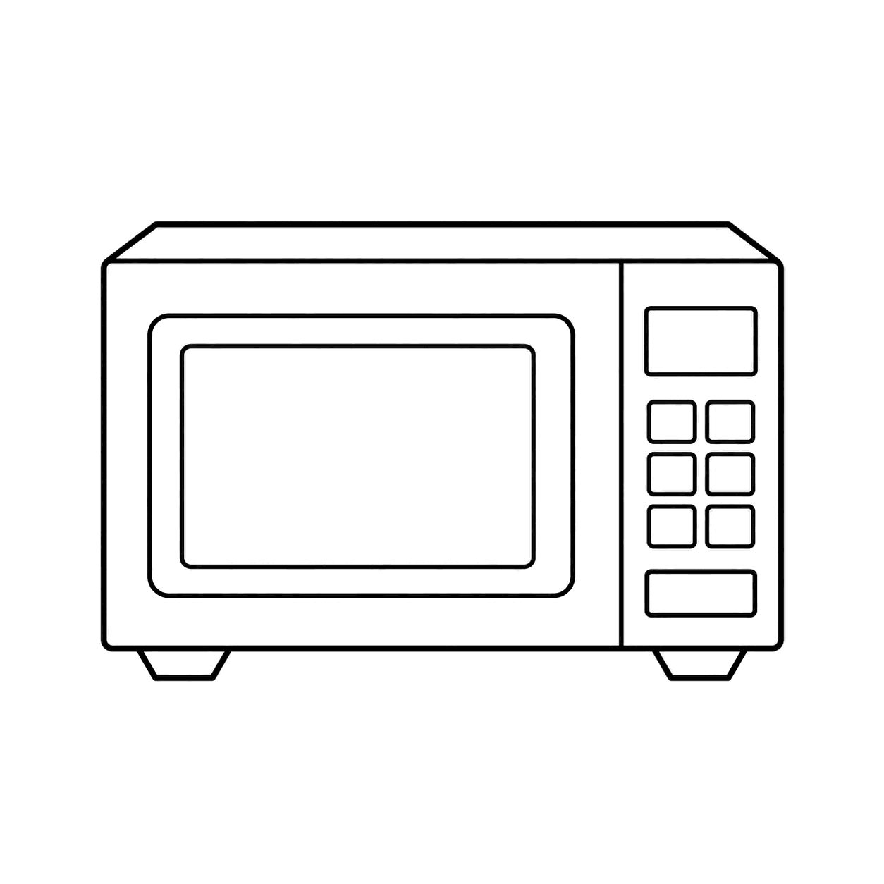 電子レンジのぬりえ用線画